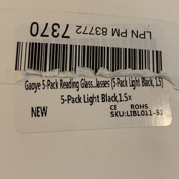 Five pair one. Five reading glasses with blue light filter.  Unisex - Picture 2 of 4